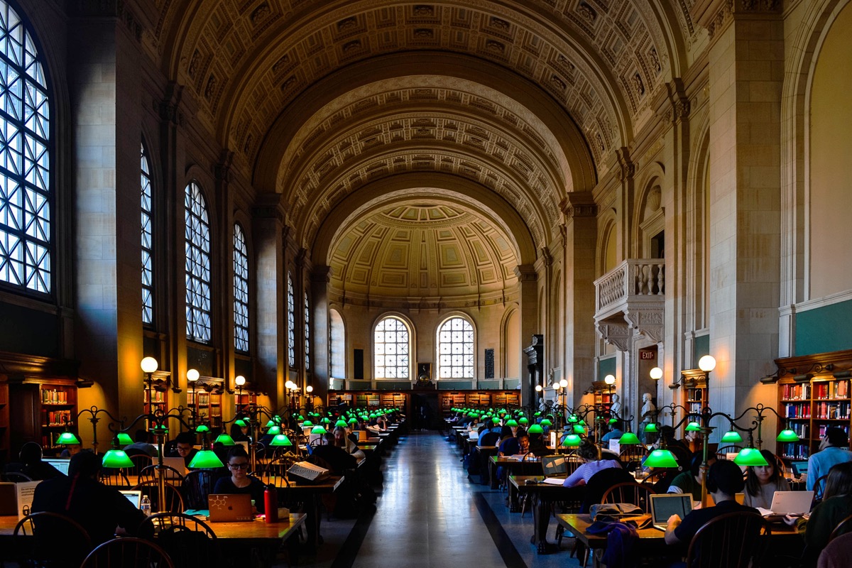 Bates Hall, Boston Public Library, Back Bay