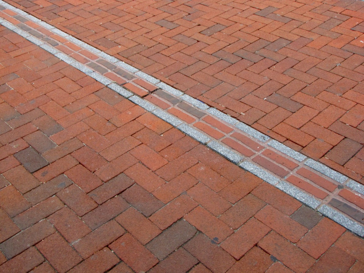The Freedom Trail's red brick line, Boston