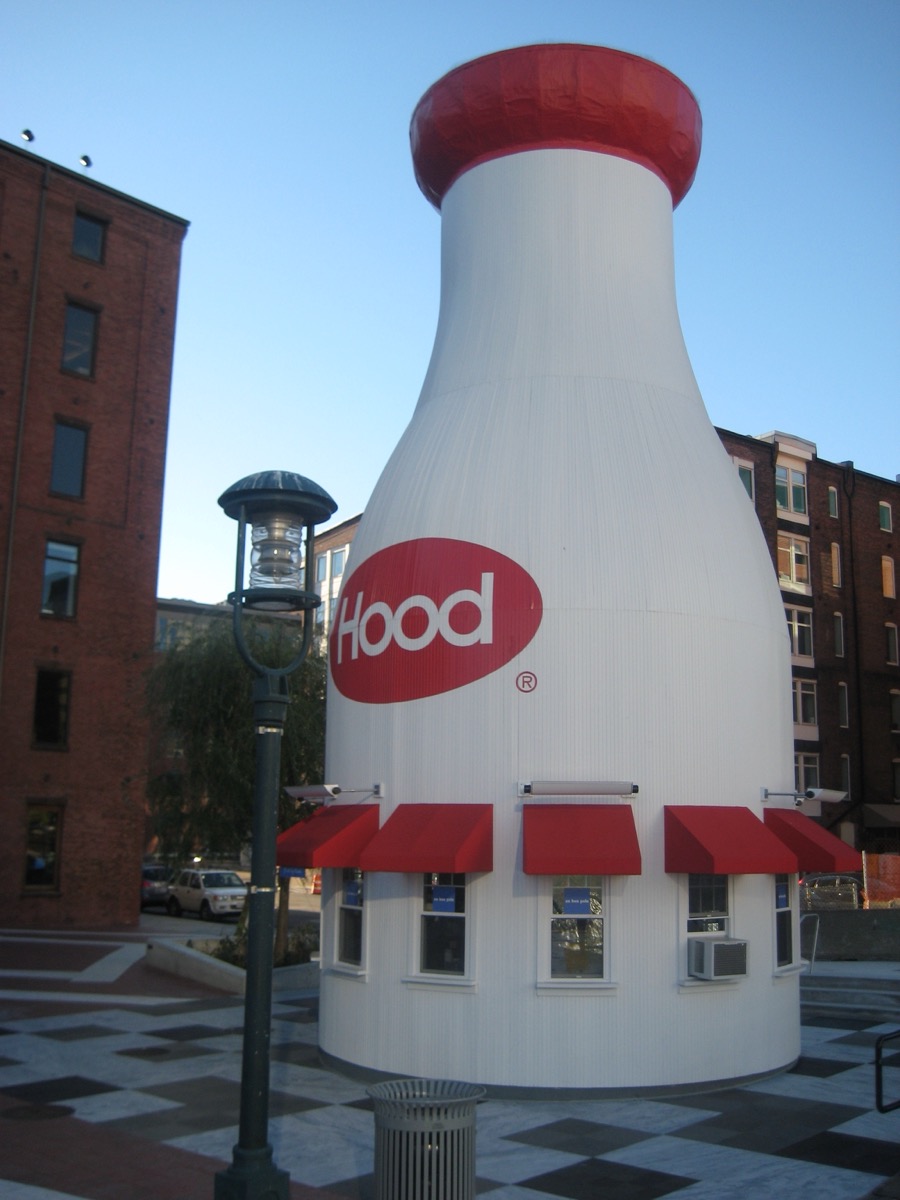 The Hood Milk Bottle outside the Boston Children's Museum, Seaport