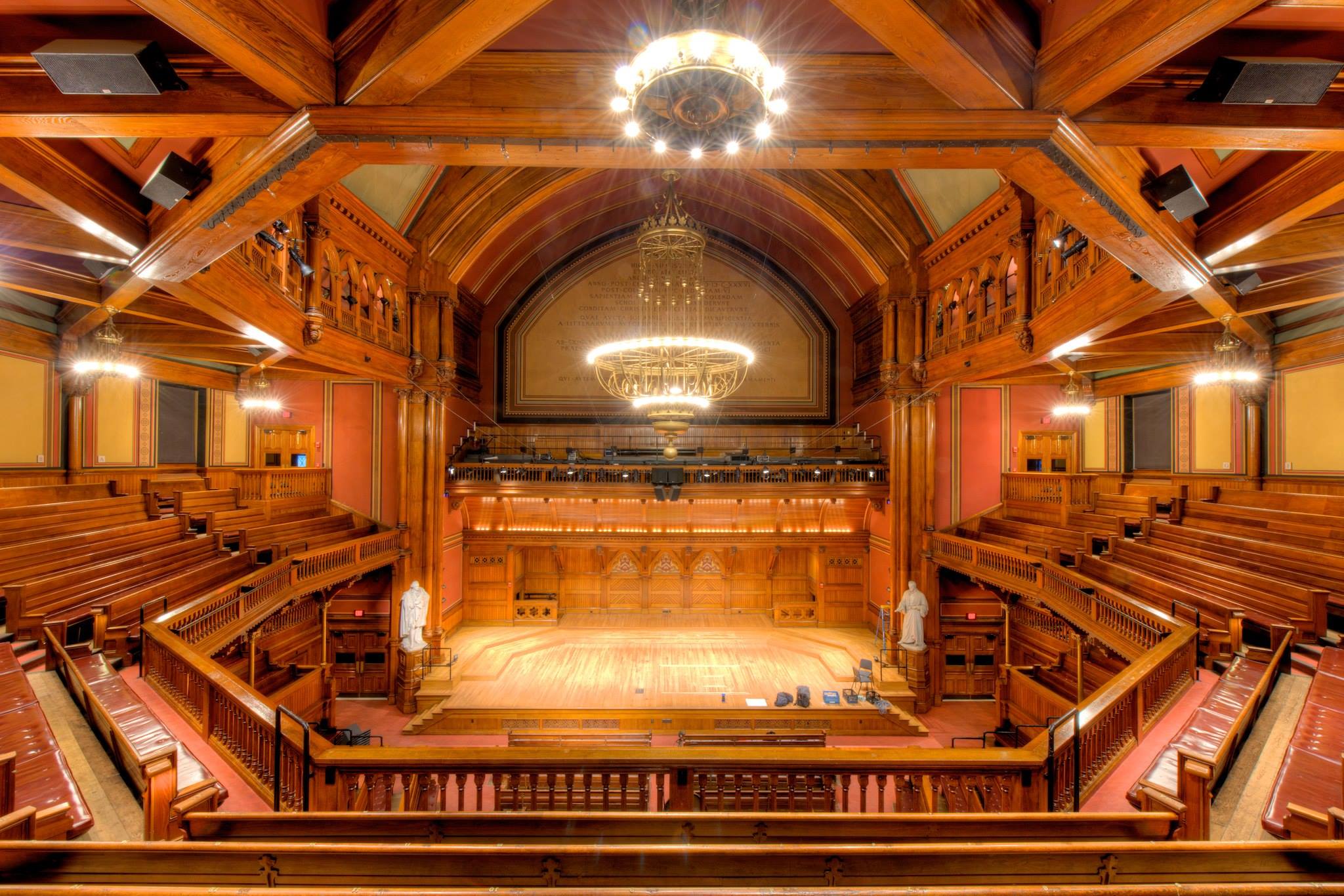Sanders Theatre inside Memorial Hall, Harvard University