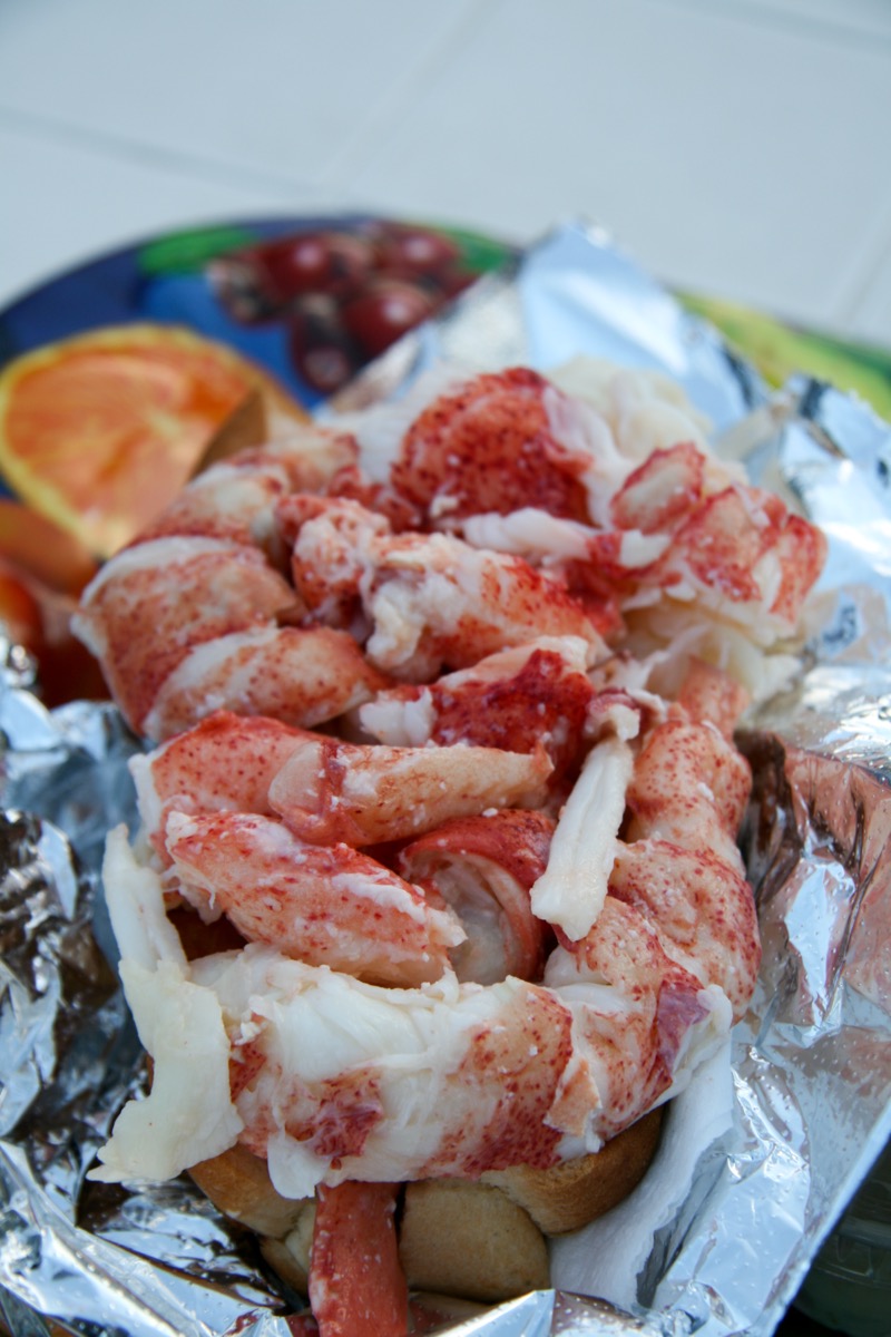 A classic New England lobster roll